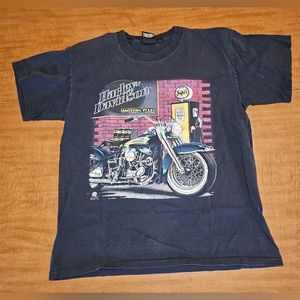 Vintage 90s Harley Davidson Motorcycle Tshirt Gas Pump 1996 Med HD Men's Tee